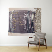 Tenture Parties scintillant Champagne Gold Drip Rustic Gla (En situation (horizontale))