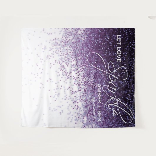 Tenture Parties scintillant Confetti Mariage en toile de f (Devant (Horizontal))