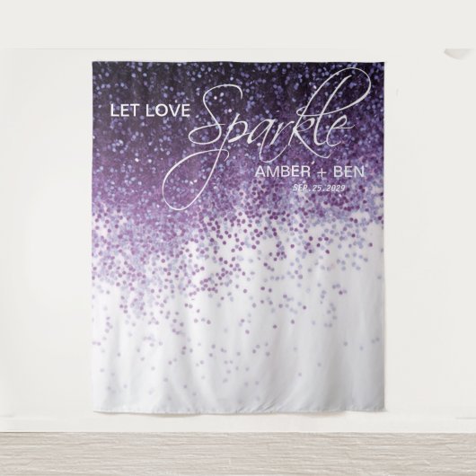 Tenture Parties scintillant Confetti Mariage en toile de f (Devant)