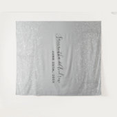 Tenture parties scintillant d'argent ombre mariage en toil (Devant (Horizontal))