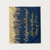 Tenture Parties scintillant d'or de la Marine Graduation P (Devant)