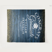 Tenture Parties scintillant d'or en bois bleu - Arrière-pl (Devant (Horizontal))