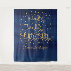 Tenture Parties scintillant d'or Twinkle Little Star Navy