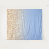Tenture Parties scintillant en or bleu Fille Ombre fond ph (Devant (Horizontal))