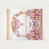 Tenture Parties scintillant en or rose Quinceañera Party T (Devant (Horizontal))