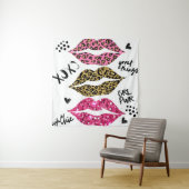 Tenture Parties scintillant Lips : Empreinte de léopard à (En situation)