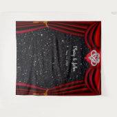 Tenture Parties scintillant noire Infinity Coeur Rideau ro (Devant (Horizontal))