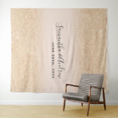 Tenture Parties scintillant or chic ombre mariage blush fo (En situation (horizontale))