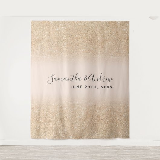 Tenture Parties scintillant or chic ombre mariage blush fo (Devant)