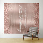 Tenture Parties scintillant or rose et Foil 70e anniversai (En situation (horizontale))