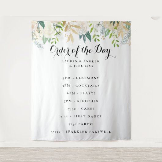 Tenture Parties scintillant romantique Rose Mariage Ordre  (Devant)