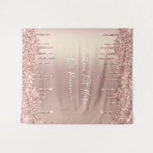 Tenture Parties scintillant rose Gold Blush Éclats Texte p (Devant (Horizontal))