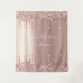 Tenture Parties scintillant rose Gold Blush Éclats Texte p (Devant)
