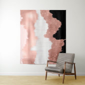 Tenture Parties scintillant rose or Rose moderne fille bro (En situation)