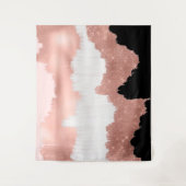 Tenture Parties scintillant rose or Rose moderne fille bro (Devant)