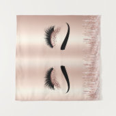 Tenture parties scintillant rose vif gouttes yeux clignote (Devant (Horizontal))