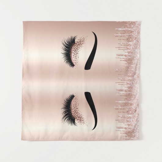 Tenture parties scintillant rose vif gouttes yeux clignote (Devant (Horizontal))