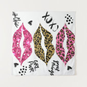 Tenture Parties scintillant typographie impression avec lè (Devant (Horizontal))