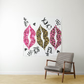 Tenture Parties scintillant typographie impression avec lè (En situation (horizontale))