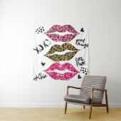 Tenture Parties scintillant typographie impression avec lè (En situation)