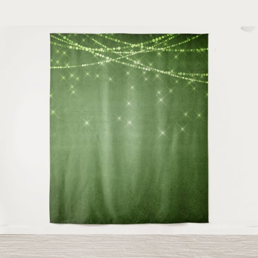 Tenture Parties scintillant verte Photo Booth Retour Tapis (Devant)