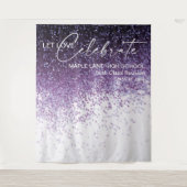Tenture Parties scintillant Violet Confetti Classe Réunion (Devant)