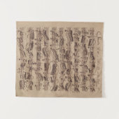 Tenture Partitions anciennes manuscrit de Bach (Devant (Horizontal))