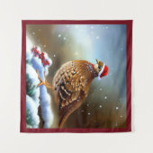 Tenture Partridge de Noël 2 (Devant (Horizontal))