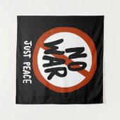 Tenture Pas de guerre juste la paix (Devant (Horizontal))