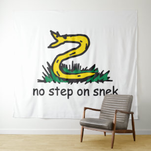 Tenture Pas de pas sur les mèmes de snek parodie de Gadsde
