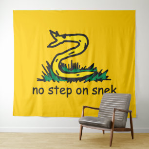 Tenture Pas de pas sur les mèmes snek Gadsden parodie Snek