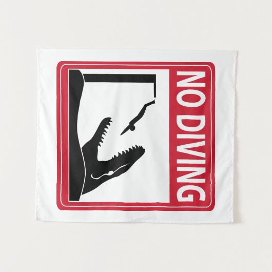 Tenture Pas de plongée (Mosasaurus) (Devant (Horizontal))