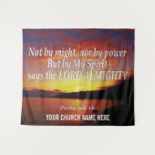 Tenture PAS PAR LA PUISSANCE OU LA PUISSANCE L'Église chré (Devant (Horizontal))