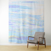 Tenture *~* Pastel Art Abstrait Bleu clair Turquoise Blanc (En situation)