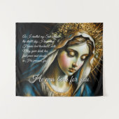 Tenture Pastel Drawing Blessed Virgin Mother Message (Devant (Horizontal))