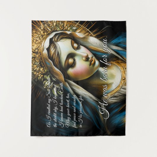 Tenture Pastel Drawing Blessed Virgin Mother Message (Devant)