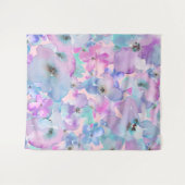 Tenture *~* Pastel Floral Pattern Blue Pink FLowers  (Devant (Horizontal))