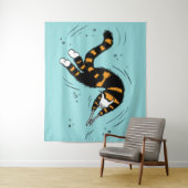 Tenture Pastel Goth Chat Skeleton (En situation)