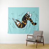 Tenture Pastel Goth Chat Skeleton (En situation (horizontale))