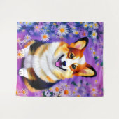 Tenture Pastel Hues Corgi (Devant (Horizontal))