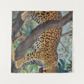 Tenture Pastel jaguar : dessin de la jungle. (Devant (Horizontal))