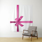 Tenture Pastel Pink Satin Ribbon Bow fête d'anniversaire (En situation)