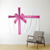 Tenture Pastel Pink Satin Ribbon Bow fête d'anniversaire (En situation (horizontale))