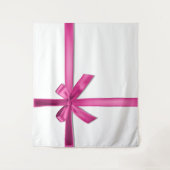 Tenture Pastel Pink Satin Ribbon Bow fête d'anniversaire (Devant)