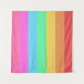Tenture Pastel Rainbow Color Strips Design (Devant (Horizontal))