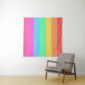 Tenture Pastel Rainbow Color Strips Design (En situation (horizontale))