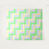 Tenture Pastel Rectangles Lignes en pointillé blanc Motif (Devant (Horizontal))