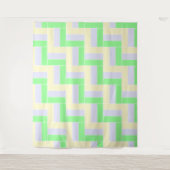 Tenture Pastel Rectangles Lignes en pointillé blanc Motif (Devant)