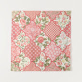 Tenture Pastel Rose Motif à patchwork floral (Devant (Horizontal))