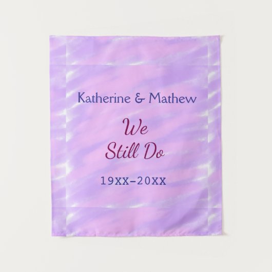 Tenture Pastel rose violet Vow renouvellement anniversaire (Devant)